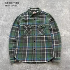 【FIVE BROTHER】ファイブブラザー 50年代復刻 ネルシャツ USA製 FIVE BROTHER】ファイブブラザー 50年代復刻 ネルシャツ USA製 - メルカリ