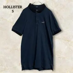 HOLLISTER ホリスター ポロシャツ 半袖 無地 S ネイビー 藍色のサムネイル