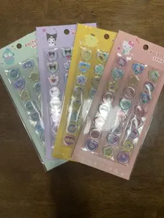 サンリオ　おはじきふうシール　キティ　プリン　クロミ　ハンギョドン