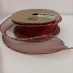 オーガンジーリボン レッド 手芸用