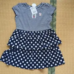 【値下げ】ミキハウス　Tシャツワンピ　120