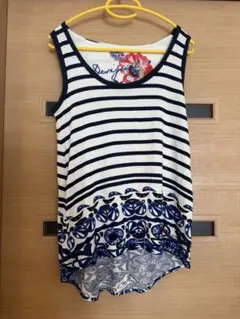 Desigual ボーダー タンクトップ 花柄のサムネイル