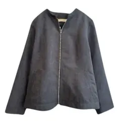 新品タグ付 クロコダイル ノーカラージャケット M 春秋 きれいめ レディース