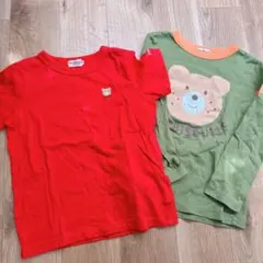 ミキハウス　ホットビスケッツ　長袖　半袖　Tシャツ　2枚セット