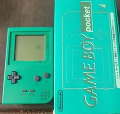 GAME BOY pocket 緑色 本体　箱　ジャンク品