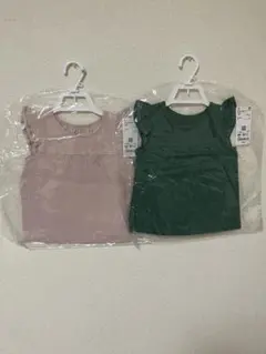 2枚セット フリル袖 Tシャツ 女の子 80 おまとめ 夏服 保育園 ブラウス