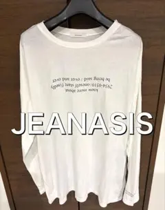 【最終値下げ】JEANASIS レーヨン混ホワイト 長袖 Tシャツのサムネイル