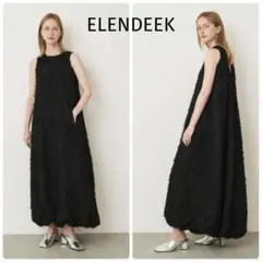 美品　エレンディーク 2.9万円 バルーン ワンピース 2024 洗える　黒　M