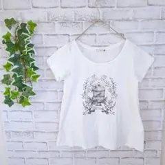 【アースミュージックアンドエコロジー】レディース　Tシャツ　F　白