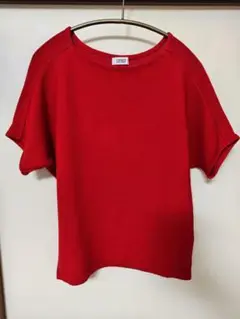 L'ESSAGE 半袖ニット 赤