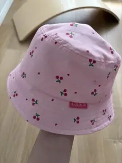 バケットハット　チェリー柄(48cm-52cm)