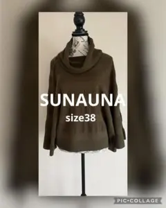 SUNAUNA ニットプルオーバー カーキ size38