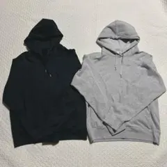 ユニクロ　スウェットプルパーカM 2枚セット　グレーとブラック