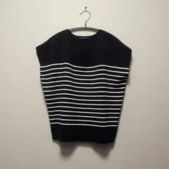 アベイル　RagOut ラグアウト ノースリーブニット　ボーダー　M