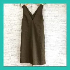 ロペピクニック◆ジャンパースカート（36）茶　チェック　大人可愛い