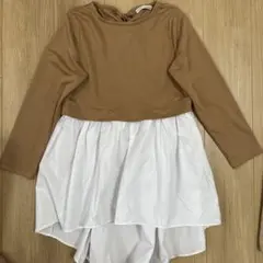 NOSTALGIA ドッキングプルオーバー 長袖　キャメル