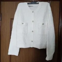 H☆R様専用　オフホワイトノーカラージャケット　確認用