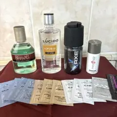 男性shaveローション、ボディスプレー/整髪料など生活応援4点とおまけつき