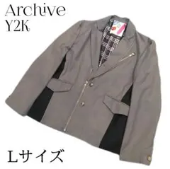 00s　Archive　y2k　ドッキングテーラードジャケット　ノバチェック