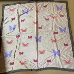 シルクスカーフ　ハナエモリ　チョウ