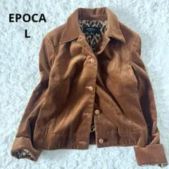 【EPOCA エポカ】ジャケット オープンカラー シングル ベロア ふわふわ L