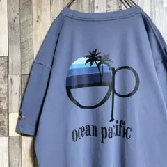 【トレンド短丈】オーシャンパシフィック Tシャツ 胸ロゴ バックロゴ M サーフのサムネイル