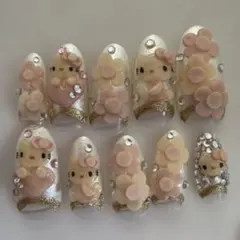 ハローキティ ネイルチップ 10個セット キティネイル サンリオ キティちゃん