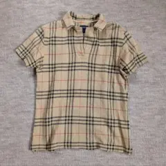 Burberry GOLFノバチェック柄スキッパー鹿の子ポロシャツ　バーバリー