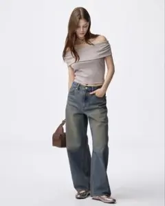 gu バレルレッグジーンズ XS BLUE