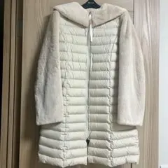 add/エーディーディー ウールコンビ ビジューダウンコート - メルカリ