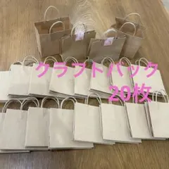 クラフト紙袋　無地　ミニ紙袋　手提げ袋　ラッピング袋　包装　20枚　まとめ売り