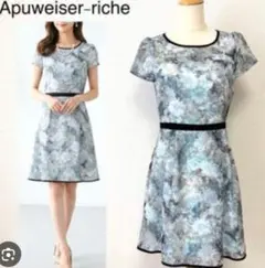 新品Apuweiser-riche フラワープリント ノースリーブ ワンピース