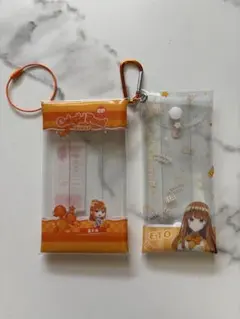 カラフルピーチ　クリアポーチ新品　２点　えとさん