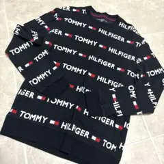 トミーヒルフィガー　総柄　薄手スウェット　ロンT