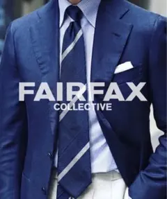 【極美品】FAIRFAX／フェアファクス／レジメンタル／ネイビー／シルバー