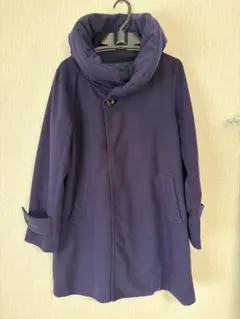 w closet ウール混 ボリュームネックコート ムートンコート パープルのサムネイル