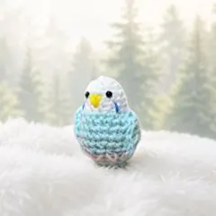 ちび　セキセイインコ　ストラップ　あみぐるみ　かぎ編み　インコのサムネイル