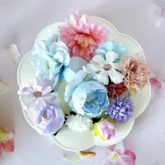 ♡B-9 フラワー　ヘアクリップ　ラプンツェル風　髪飾り　ディズニー　仮装