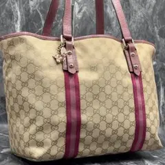 専用✨美品✨GUCCI シェリーライン GG ピンク トートバッグ ベージュ
