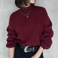 PAGEBOY ハイネックボリュームニット ボルドー