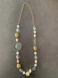 ゴールドメッキ ビーズネックレス