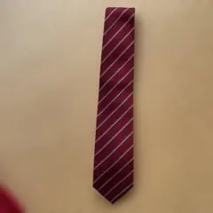 HobyClub バーガンディ ストライプ ネクタイ
