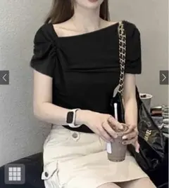 GRL ワンショルダーリブトップス[dk1449]のサムネイル