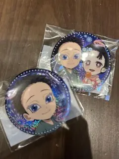 鬼滅の刃 花火大会2025 狛治と恋雪 C賞 ホログラム 缶バッジ 2セット