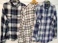 ネルシャツ XL 3枚セット