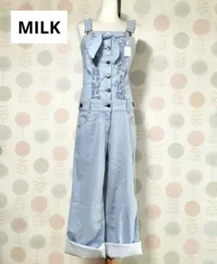 新品 MILK ミルク★フリルデニムサロペット オールインワンのサムネイル