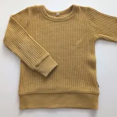 マスタード色 長袖カットソー 100cm