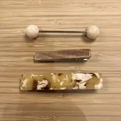 ヘアアクセ　3個　バレッタ　クリップ