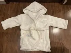 ★新品未使用品★ホワイト フード付き ベビーバスローブ