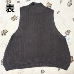 【LASUD】グレー ノースリーブ ハイネック セーター 9号 タグ付きのサムネイル